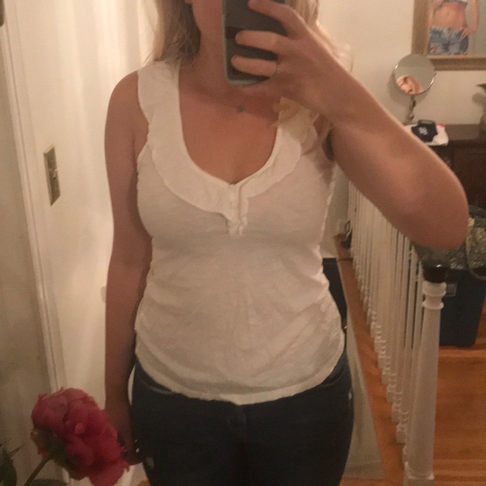 Lilly Pulitzer cotton ruffled tank